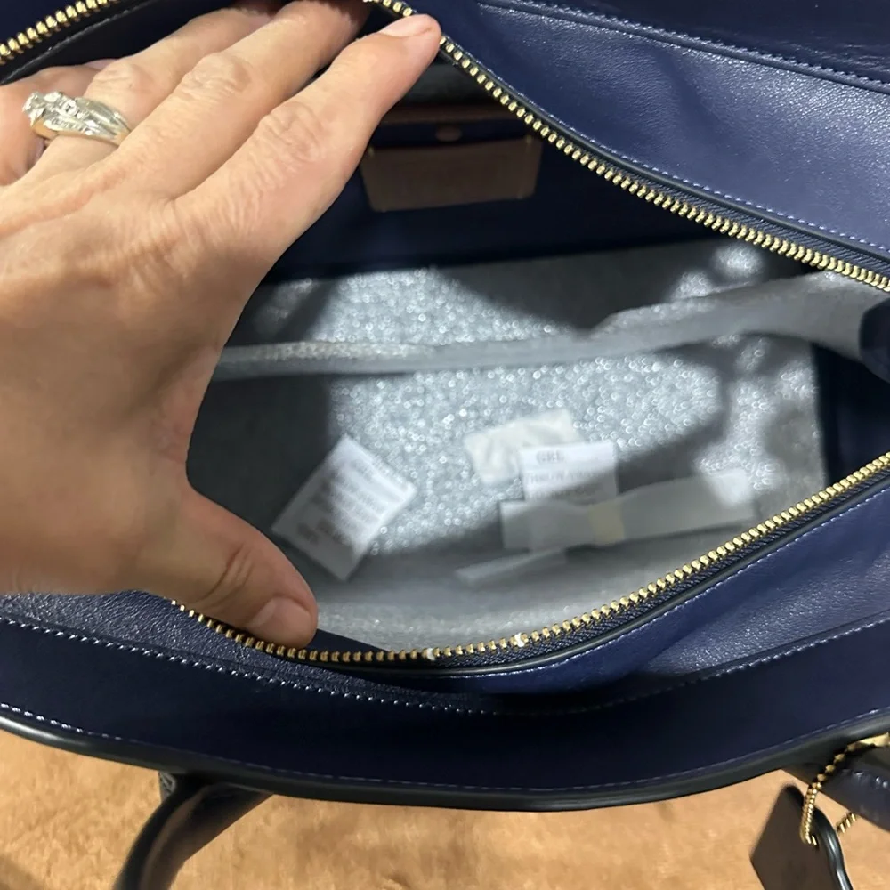 Coach Navy Soft Empire Carryall 40 - Picture 6 of 11